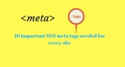 10 Important Seo Meta Tags needed for Everysite
