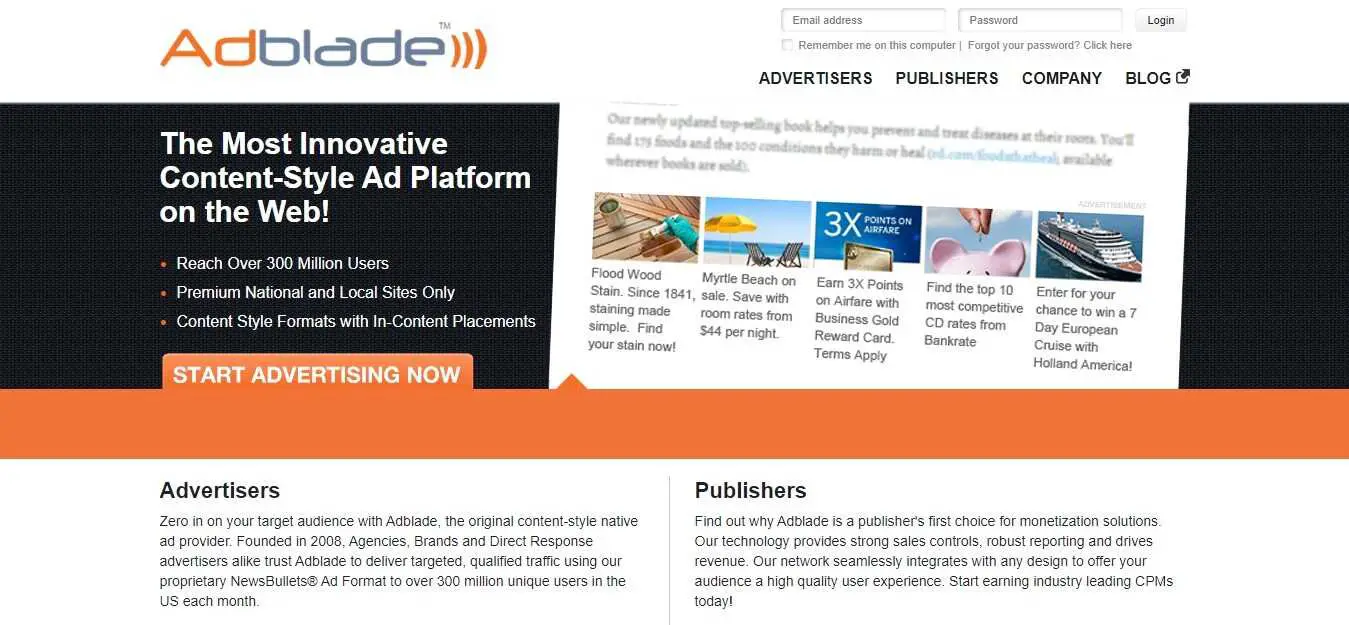 Adblade Publisher Network