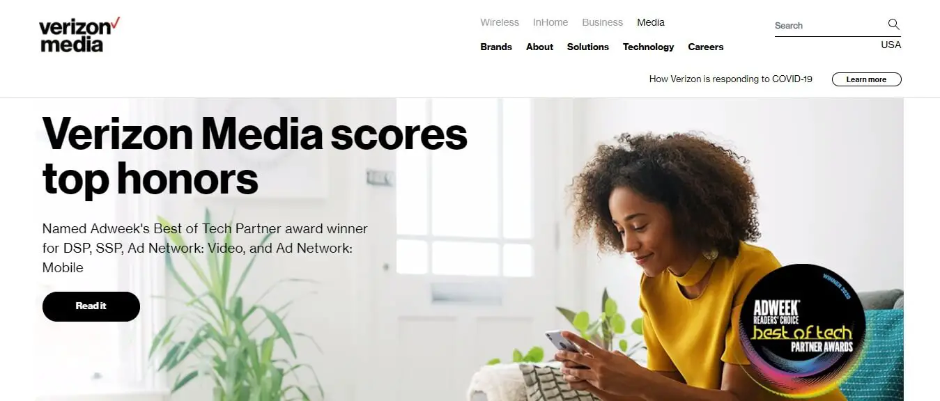 Verizon Media Publisher network