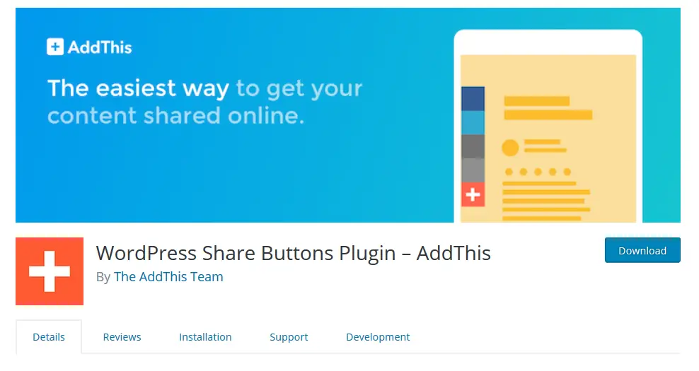 Add this social share plugin