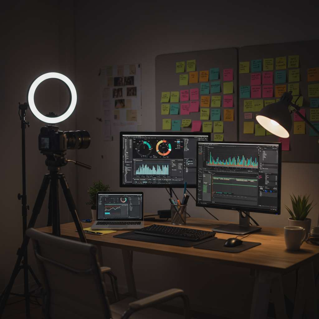 content creator studio setup for youtube growth