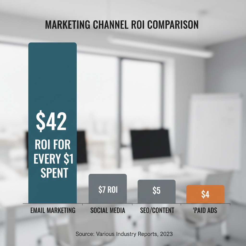 email marketing roi statistics comparison