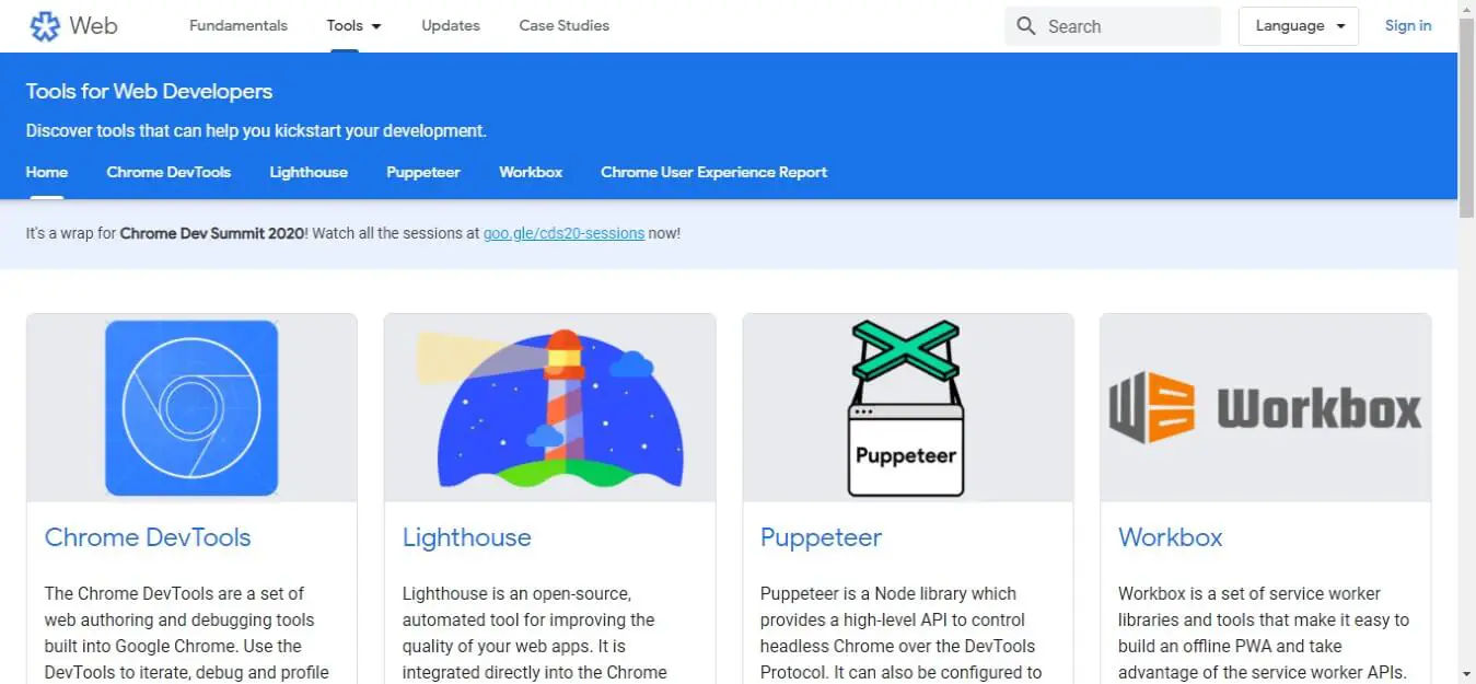 google tools for developers