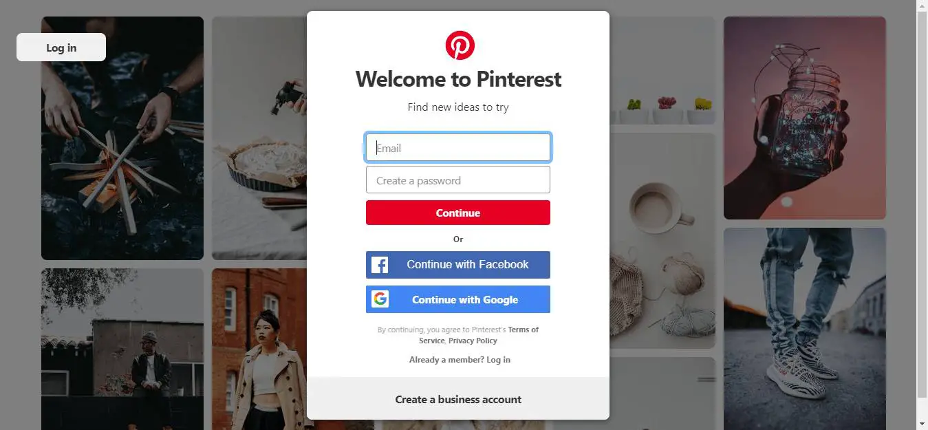 pinterest image sharing site