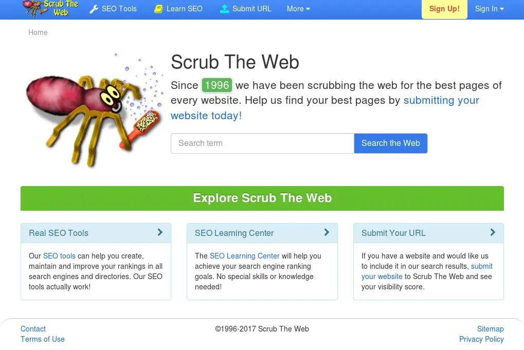 scrub the web