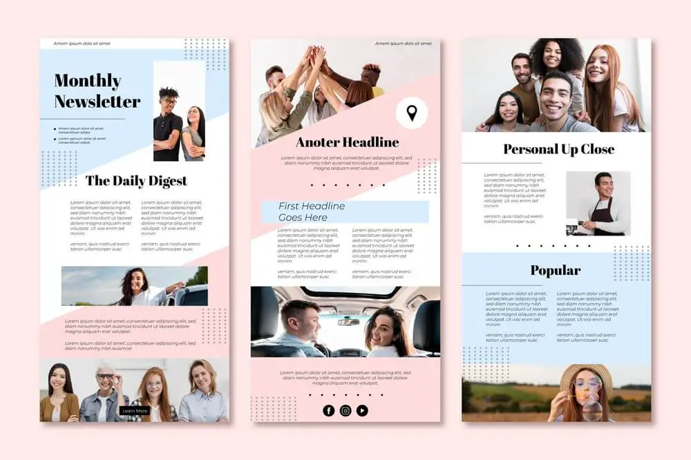 well designed newsletter template
