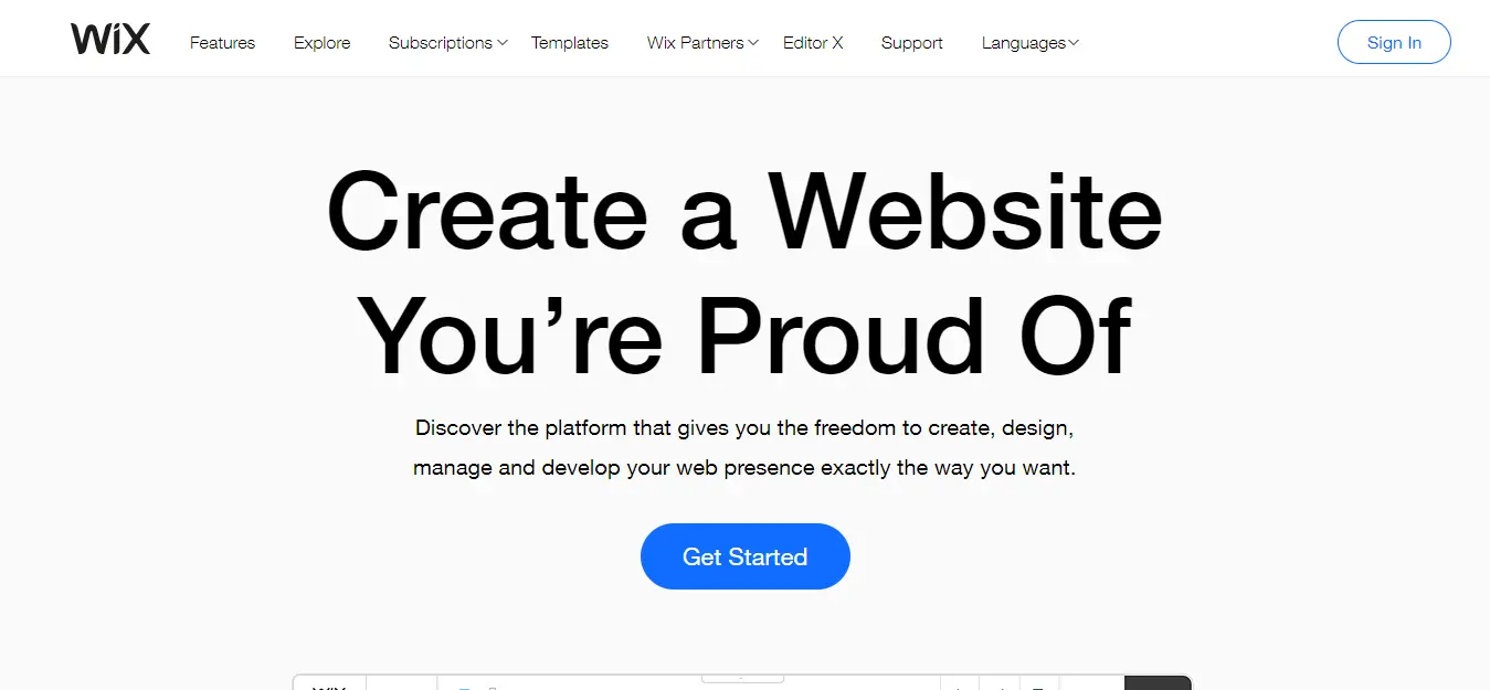 wix website builder