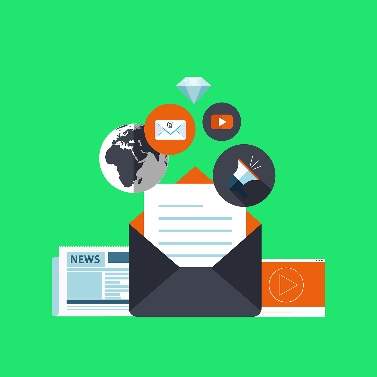 write great content and send emails