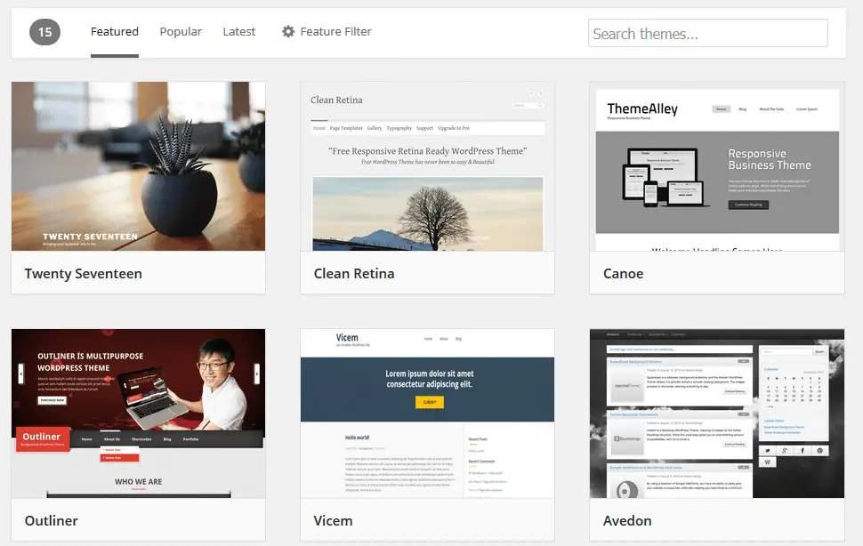 Wordpress themes